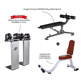 Insinght Bench Insight Fitness DR025B Decline Adjustable Bench with GAINMOTION ...